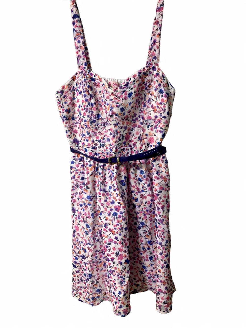 Candies Dress size Medium floral Sundress with belt couquette baby doll style